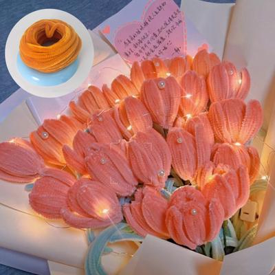 1 Rolle Twist Stick Soft Touch Superdichter Plüsch Handgefertigt Verschiedene Formen DIY Flauschige Nicht fusselnde Blume Miniaturmodell Bastelmaterial