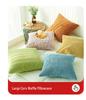 XUAI Corduroy Wheat Grain Backrest Pillowcase - Machine Washable Cover (Insert Not Included)