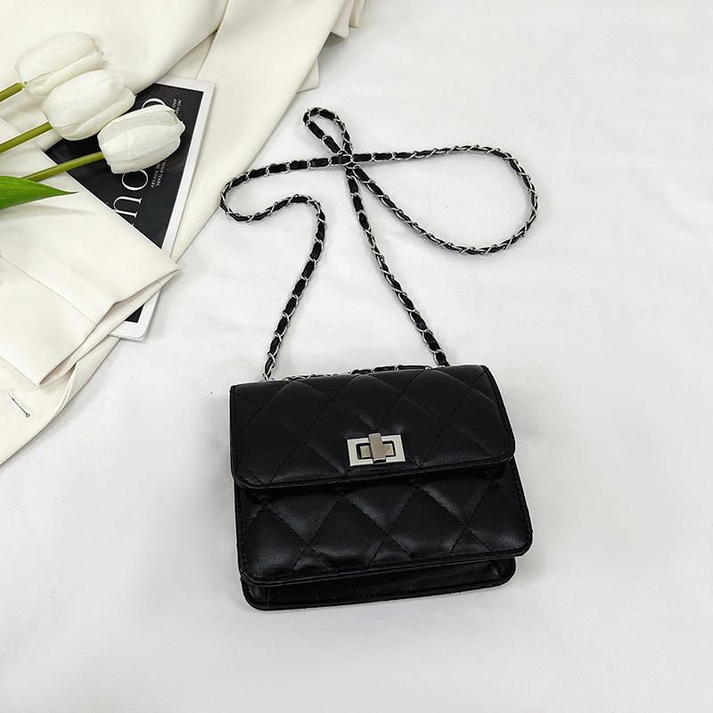 

Elegant Pu Leather Crossbody Bag For Women 2024 Summer Trendy Square Handbag Chic чёрный
