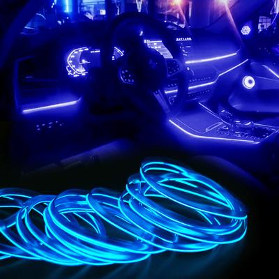 1M/2M/3M/5M Car Interior Led Decorative Lamp EL Wiring Neon Strip For Auto DIY Flexible Ambient Light Party Atmosphere