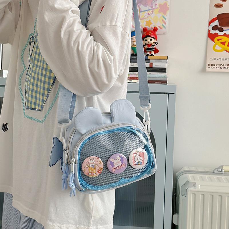 Japońska dziewczyna ins przezroczysta torba na ból, małe jedzenie, torba na ramię typu listonoszka, damska wszechstronna casualowa mała torba na telefon komórkowy