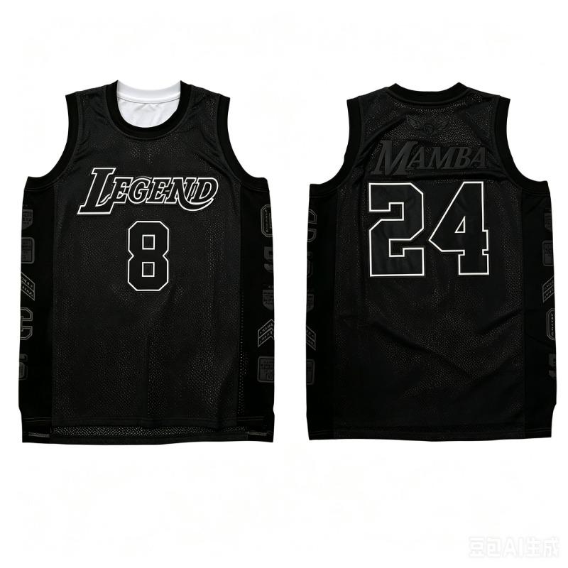 New Basketball Jersey No.8&24 Summer Men's Sleeveless T-shirt Breathable Men's T-shirt and Tank Tops Quick-dry Clothes for Man