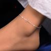 Cavigliera minimalista con incrocio, stile classico, gioielli minimalisti alla moda ipoallergenici