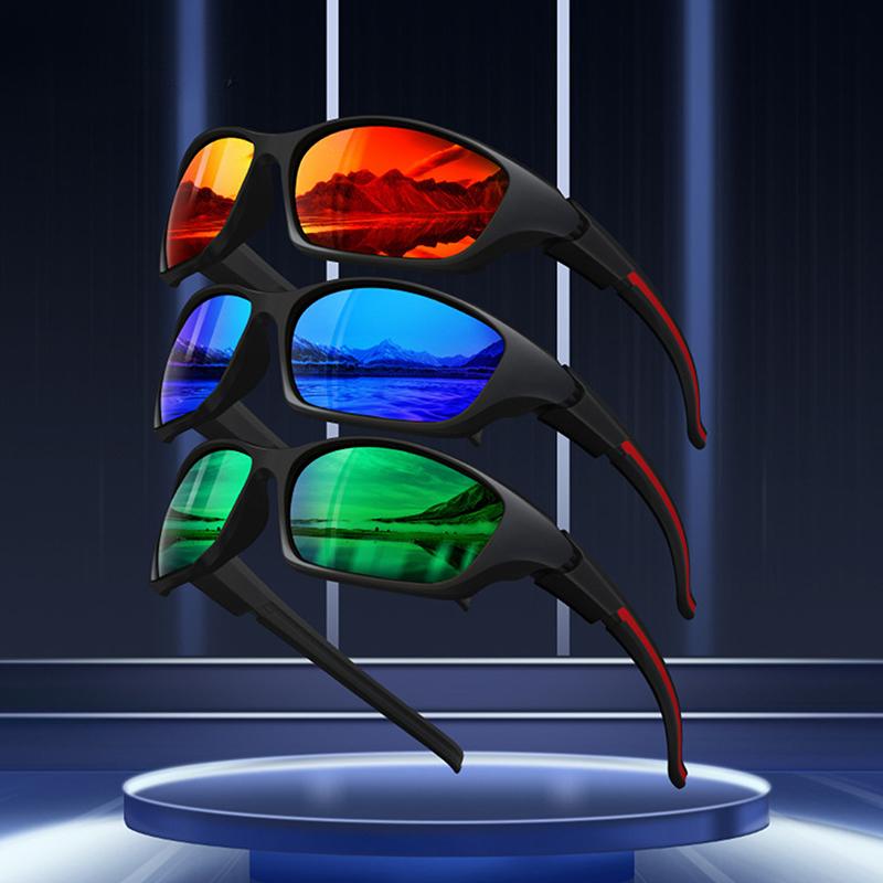 Men'S Sport Outdoor Protective Sunglasses Anti-Glare Coating Glasses For Driving Cycling
