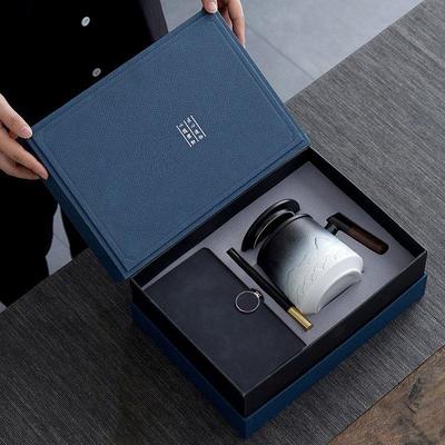 Gradient Weiß Keramik Berg Meer Tasse Geschenkset