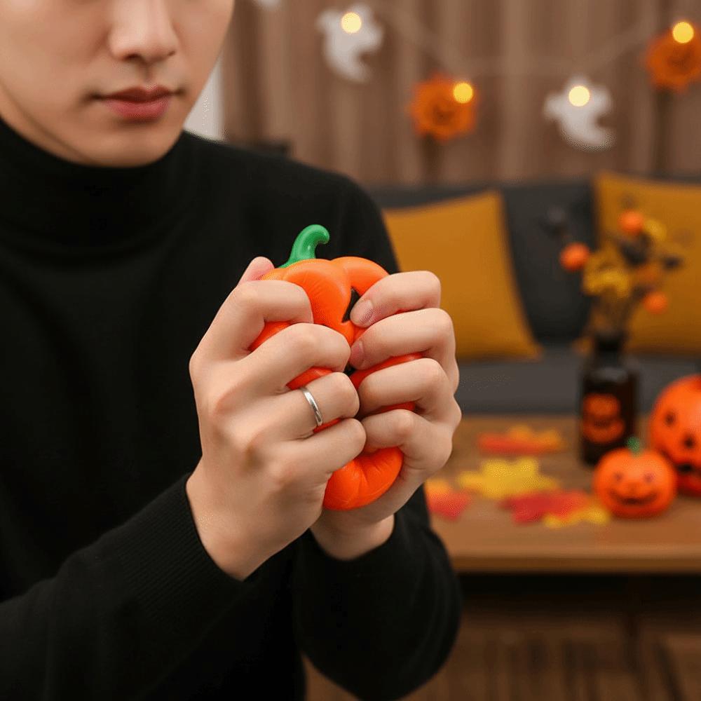 3D Shaped Slow Rising Squishy Lightweight Relaxing Soft TPR Toy Pumpkin Squeeze Toy Living Room