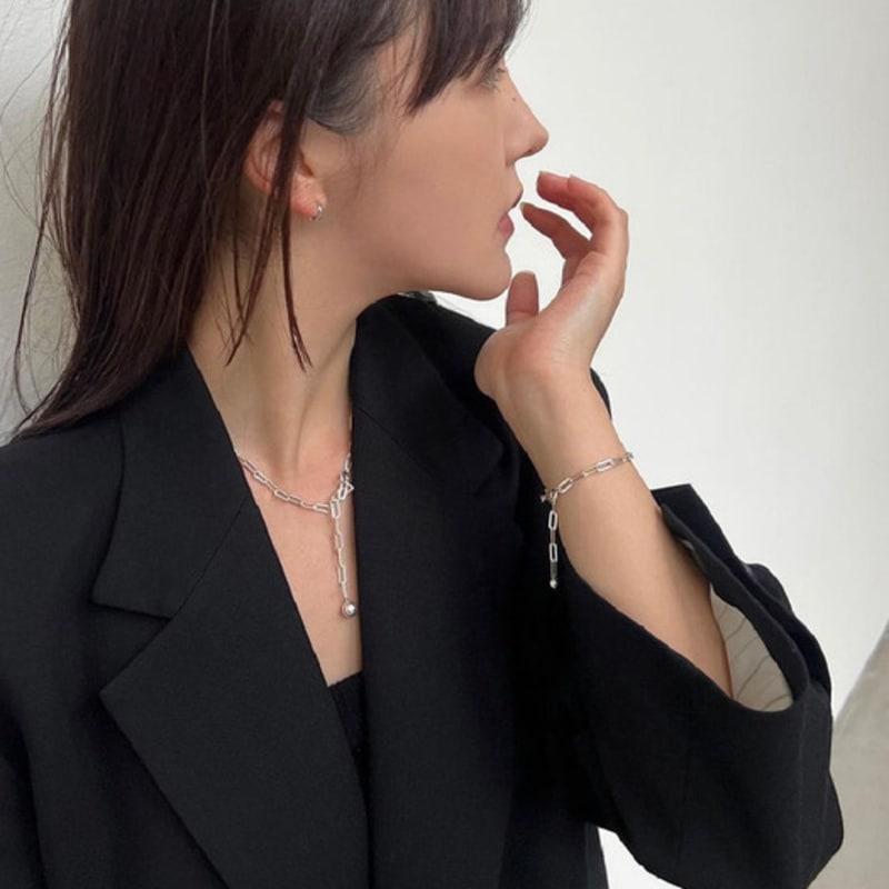 metamic Square Link Chain Bracelet