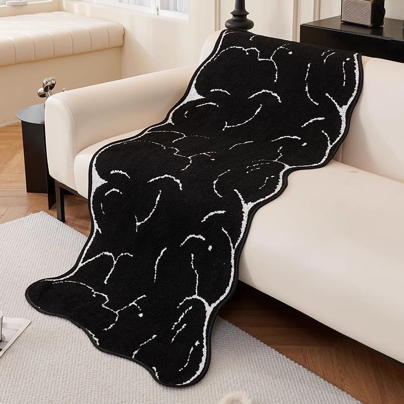 Summer Sofa Cover Decor Non-Slip Couch Slipcover Protector Universal Irregularity Black Sofa Cushion European Style Retro
