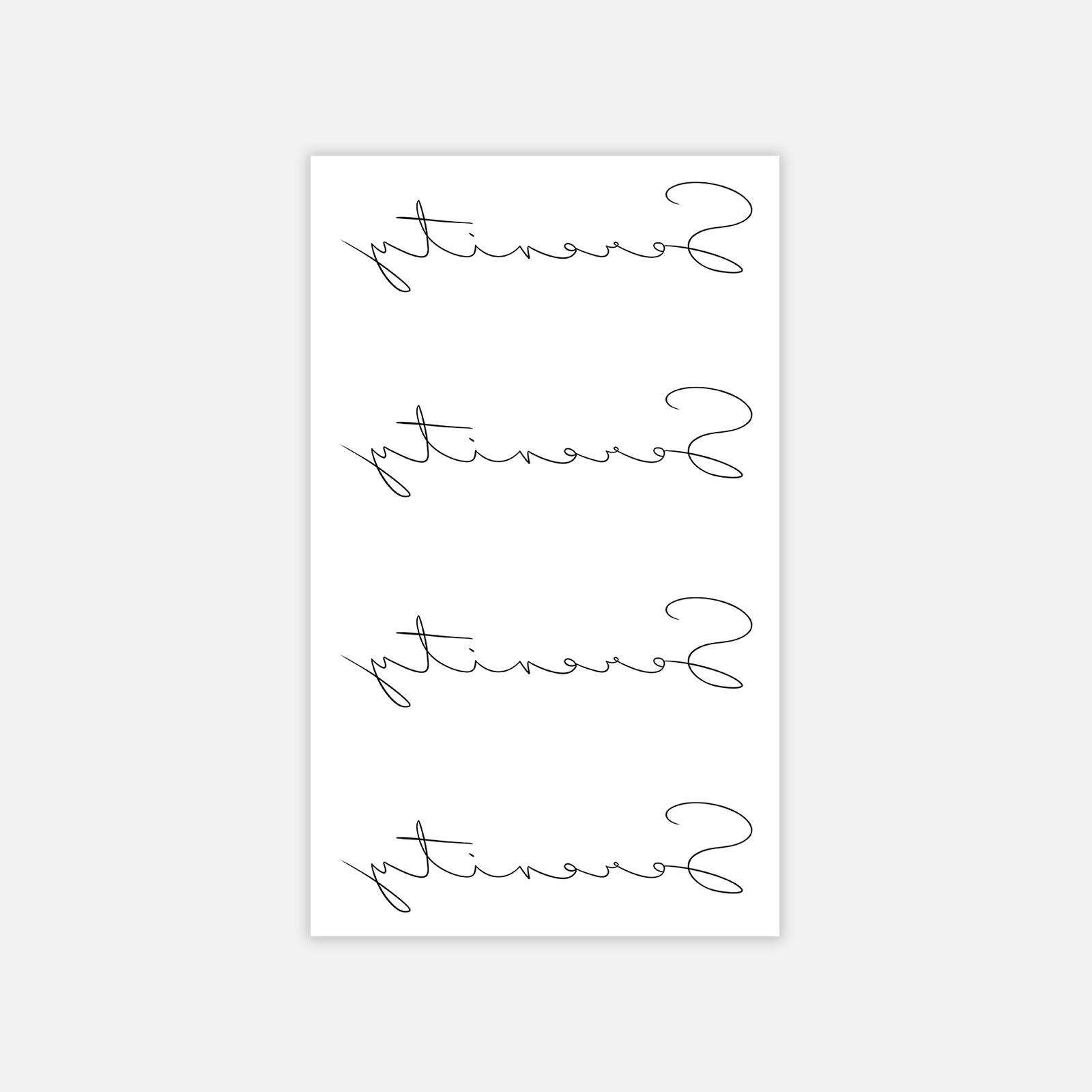Art Niche English Short Sentences Tattoo Stickers Simple High-End Tattoo Stickers 6*10