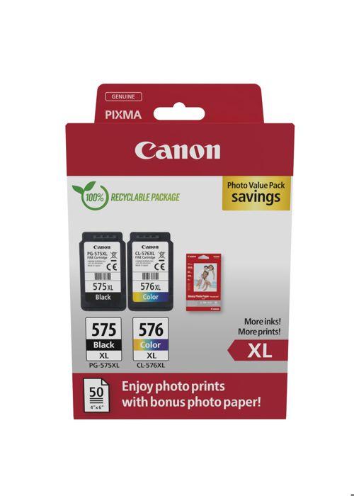 Pack 2 cartouches d'encre XL CANON PG-575XL/CL-576XL - Multi couleurs