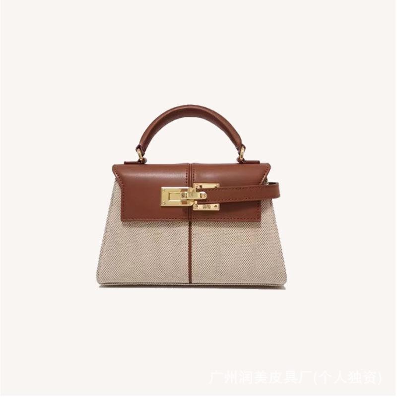 JW PEI Women's Genuine Leather Trapezoid Kelly Bag - High-End Fashion Handbag and Simple Shoulder Crossbody Bag