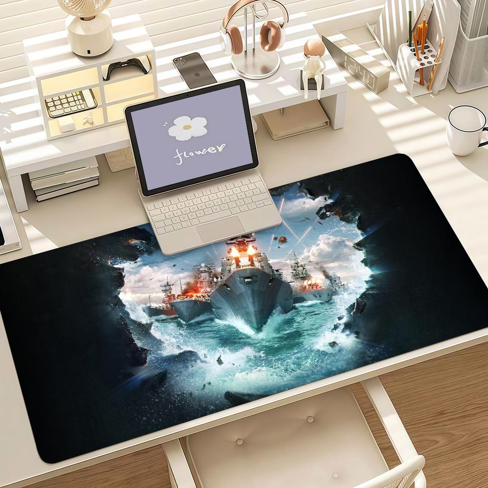 Game World Of Wwarships Mouse Pad Anti Slip Rubber Edge Locked Thickened Laptop Gaming Desk Mat