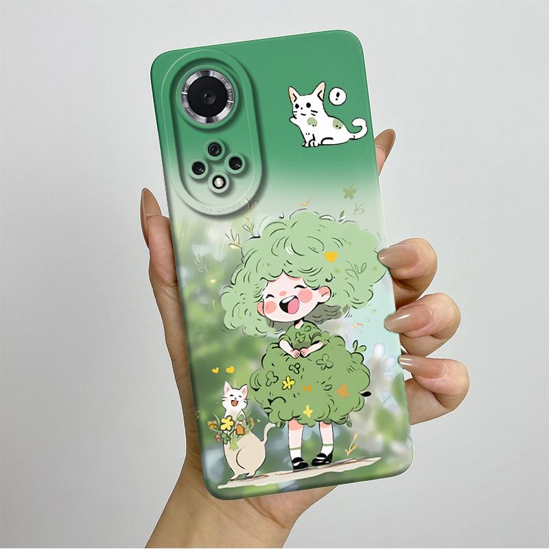 For Huawei Nova 9 / Honor 50 Phone Case NAM-LX9 NTH-NX9 Soft Silicone Sweet Painted Protective Back Cover Cute Printed Casing