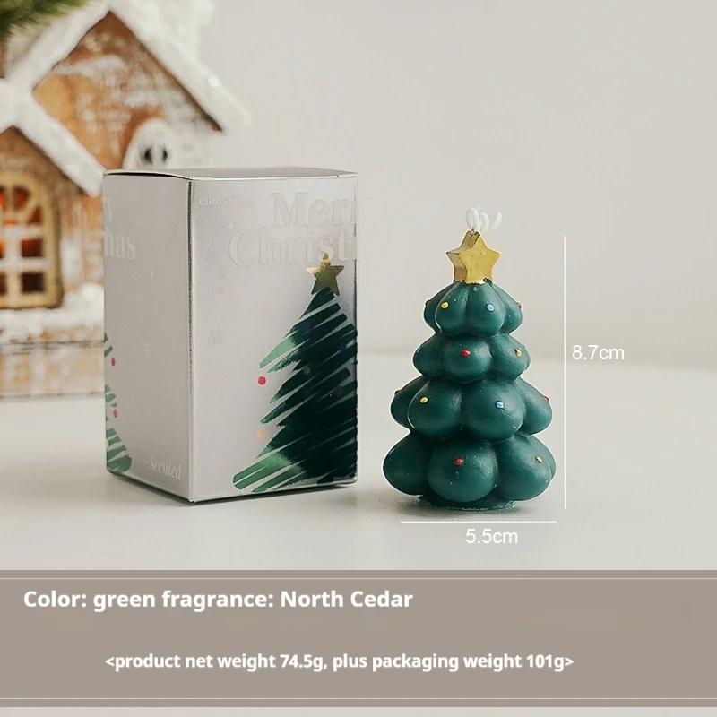 

Cute Simulation Christmas Tree Aromatherapy Candles Handmade Fragrance Girl Creative Decoration Ornaments Christmas Gifts