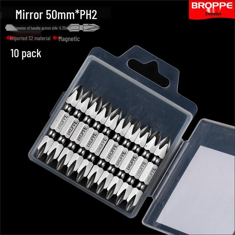 Double-Ended Magnetic Cross & Flathead Electric Screwdriver Bit Set