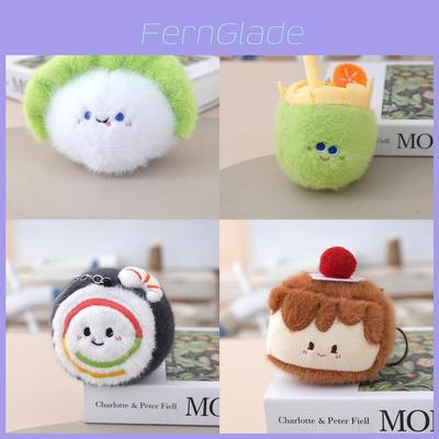 Cartoon Food Plush Keychain With Pp Cotton Filling For Kids Room Decor