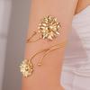 Hot Sale Flower Open Arm Bracelet Geometric Light Luxury Niche High-end Bracelet Fashion Arm Ring Non-fading Bracelet