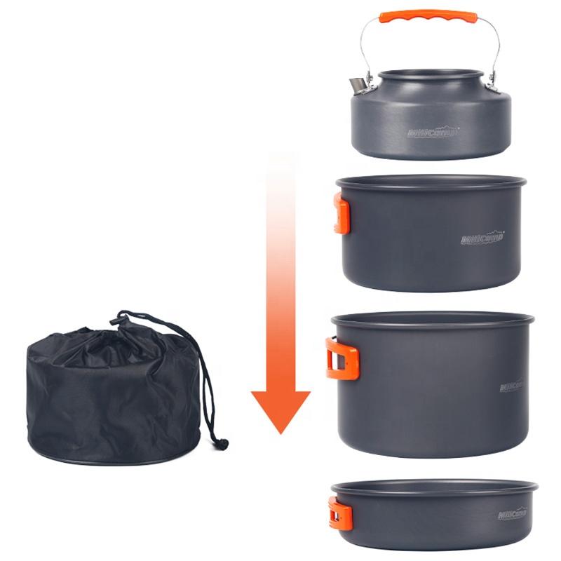In Stock Lightweight Multifunctional Non-Stick Outdoor Camping Cookware Set Portable Cook Set for Outdoor Cooking