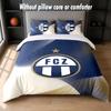 FC Zürich Design Bed Bedding Set 1 Duvet Cover + 2 Pillowcases Soft Breathable Household Bed Linens