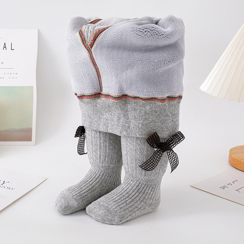 

Детские штаны с мягкой подкладкой, утолщенные детские колготки, осенние и зимние цельные детские нижние носки для девочек 85-95cm