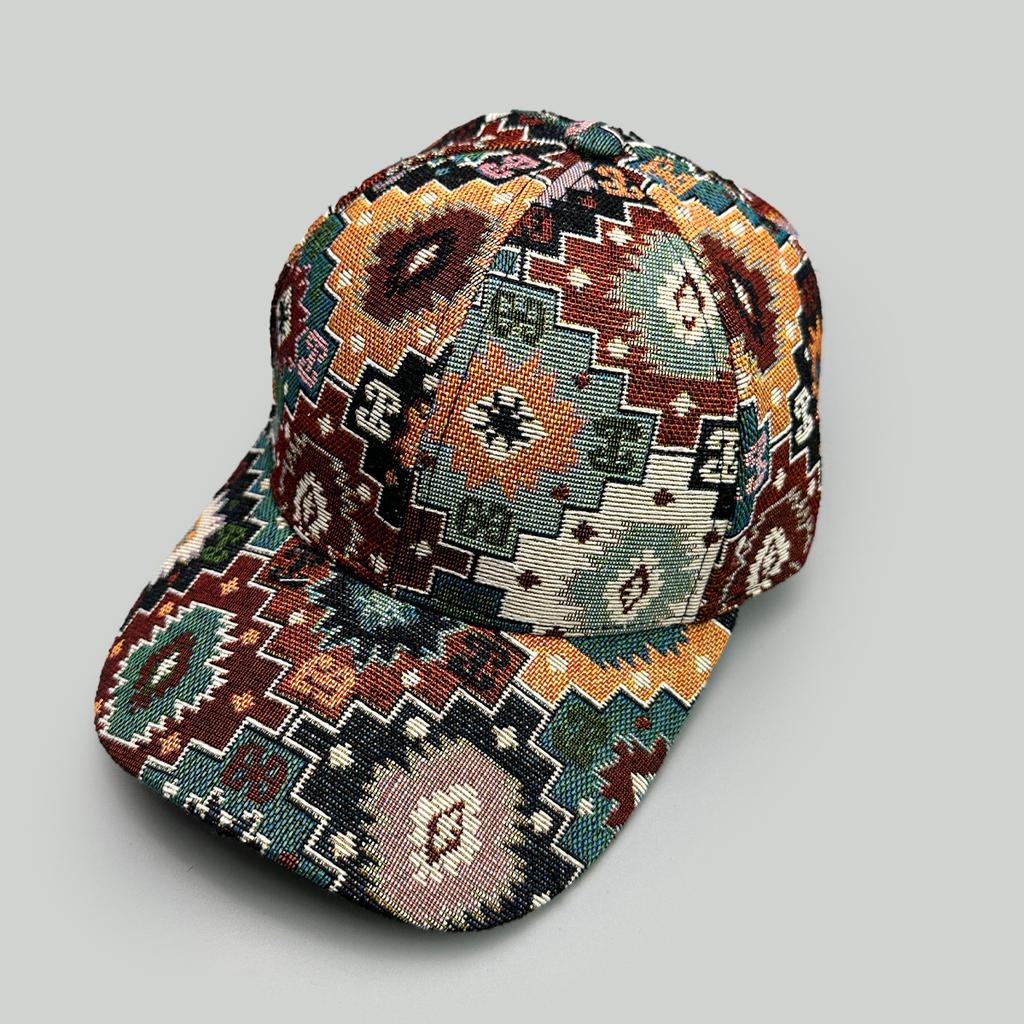 Ethnic Style Retro Pattern Baseball Cap Men'S And Women'S Sunshade Hard Top Casual Personality Versatile Cap