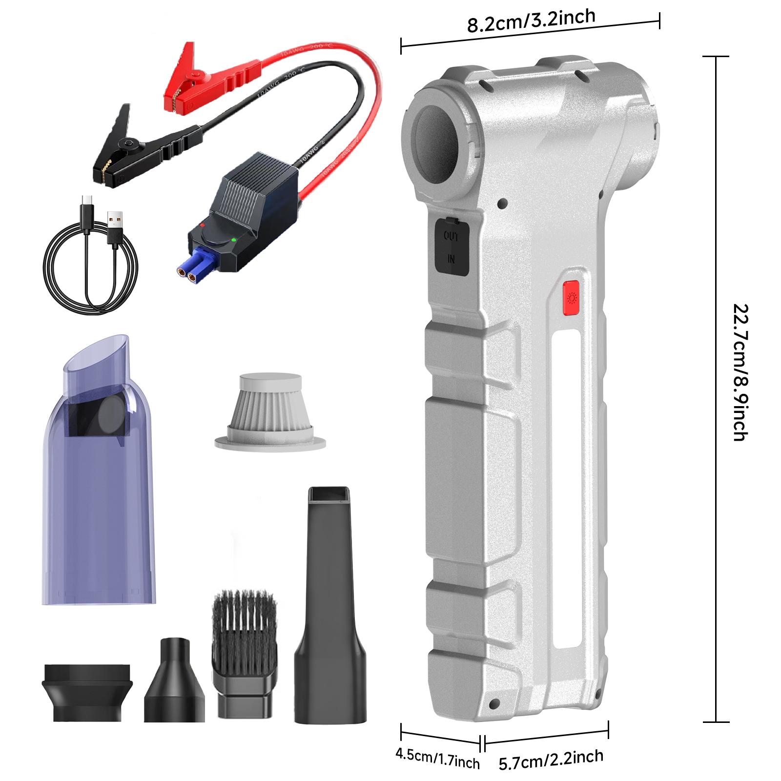 

Многофункциональный воздуходув 5 в 1 Автомобильный пусковое устройство Удаление пыли Мощный турбовентилятор Пылесос power bank 880000 об/мин Воздуходув
