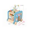 Wooden Activity Bus Multifunctional Shape Sorter with Beads Educational