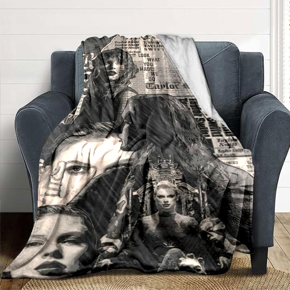 Taylor Swift Collage Art Blanket Soft Throw Blanket For Home Bedroom Bed Sofa Travel Office Solid Christmas Blanket