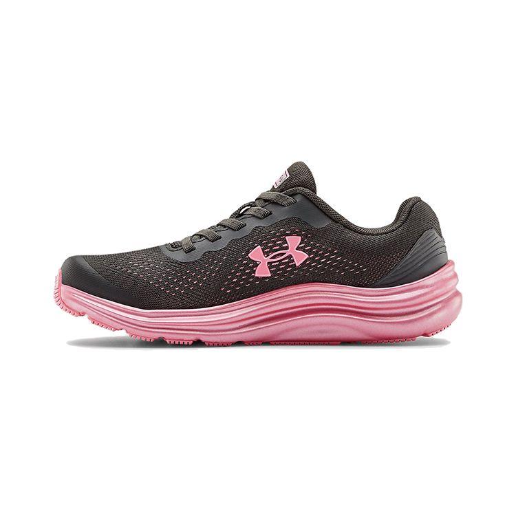 Under Armour Liquify Low Top Kids Running Shoes Kids Running Shoes Gray Pink 3022876-102