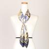 Shop Women Spring Leaf Silk Filling Scarf Navy Lmd Wsc 0376
