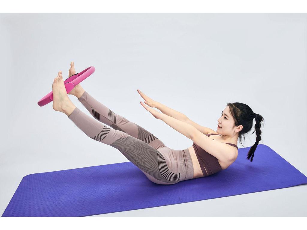 Crescent Handle Pilates Yoga Fitness Ring - Body Shaping Magic Circle Resistance Ring