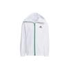 Adidas Jacket Color Block Zipper Design Printed Logo Hooded Long Sleeve Kids Jackets White JI9769