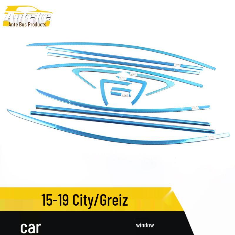 Stainless Steel Window Trim for 15-19 City/Greiz: Anti-Scratch Scuff Protector