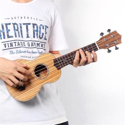21 Zoll Zebrano Holz Ukulele Hawaiian Kleine Gitarre Sting Instrument