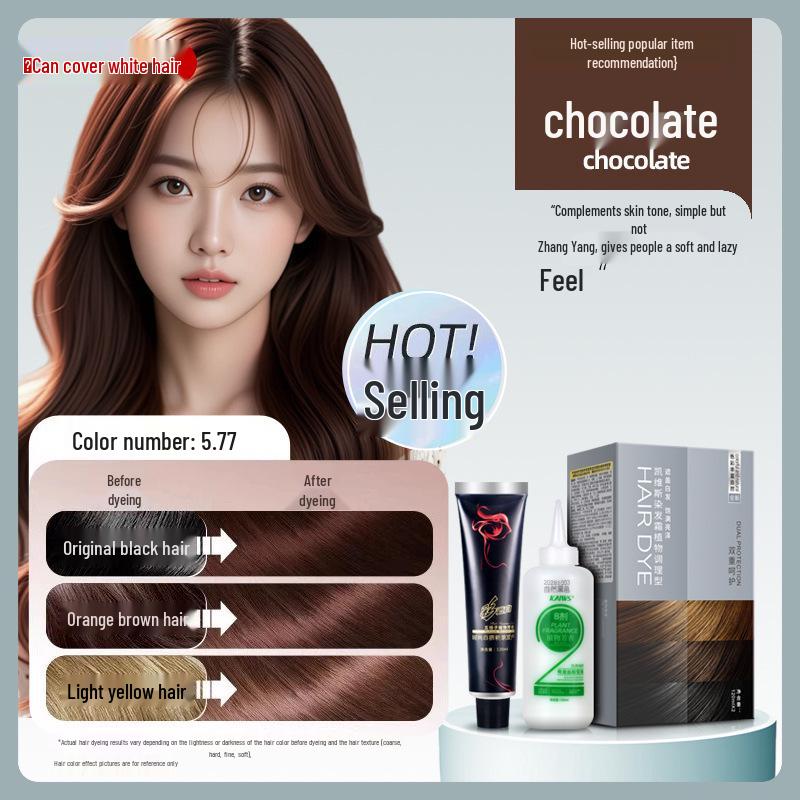 Kevis Hnědá Barva na Vlasy v Krémové Formě pro Krytí Šedin, Pro Domácí Použití, Rostlinná Formule