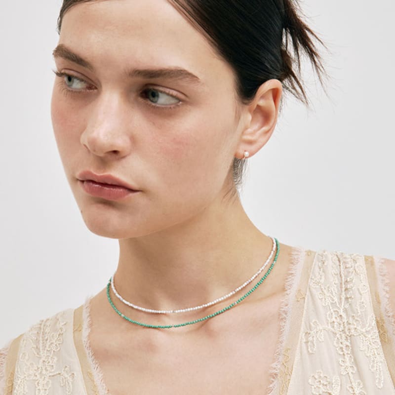 

Hei colorful bead necklace blue