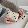 Portacarte Multifunzione in PU Portamonete Dolce Portafoglio Pieghevole a Pois Dolce Quotidiano