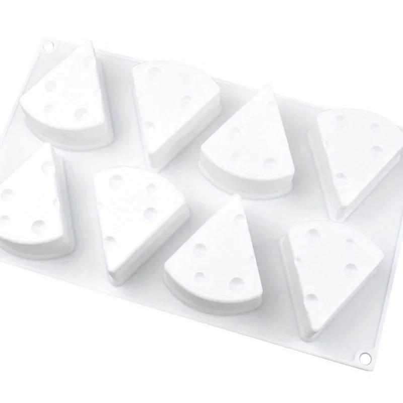 8 Löcher Käse Silikon Mousse Handgemacht Kreativ Eiswürfelformen Backformen Silikon Kuchenformen Zubehör Zubehör Großhandel