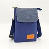 2023 Ensfarget Canvas Crossbody Telefonveske - Casual, Enkel, Liten Dameveske
