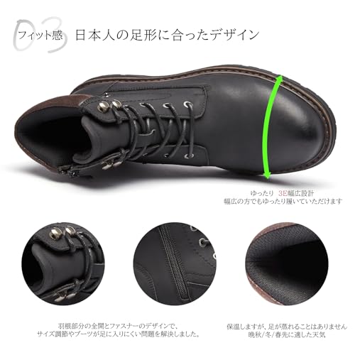 Foxsense Men's Chelsea Boots, Side Gore, Chukka Boots, Genuine Leather, Straight Tip, Dress Shoes, Formal, Black, Size 26.0cm, R766H-01