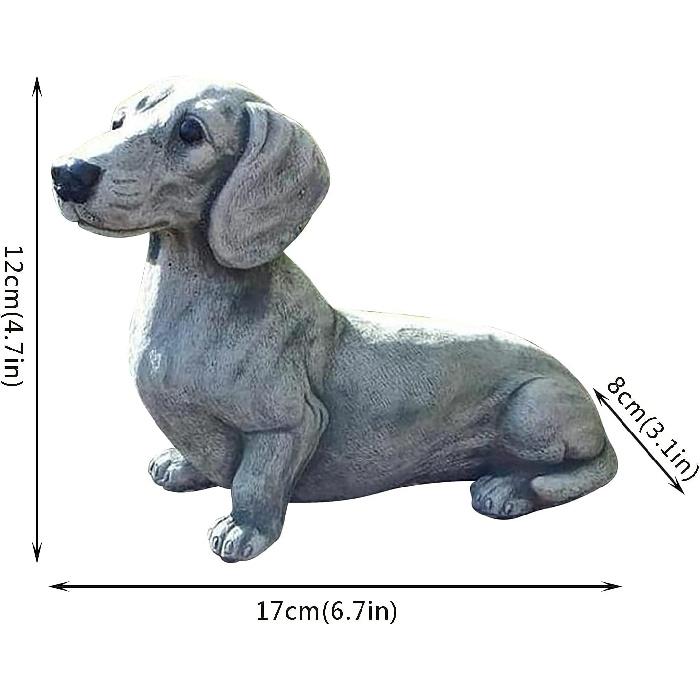 Dachshund Statue Garden Decor - Garden Dog Statue, Yard Lawn Resin Dog Sculpture, Outdoor Indoor Decorations, Lawn Garden Figurine Dog Statue, Dog