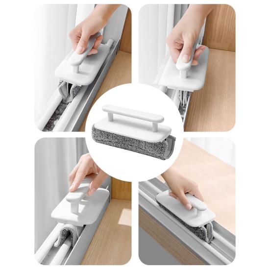 Yousheng Cleaning Brush Microfiber Wiping Cloth Soft Traceless PP Brush Body Detachable Washable Foldable Design Cleaning