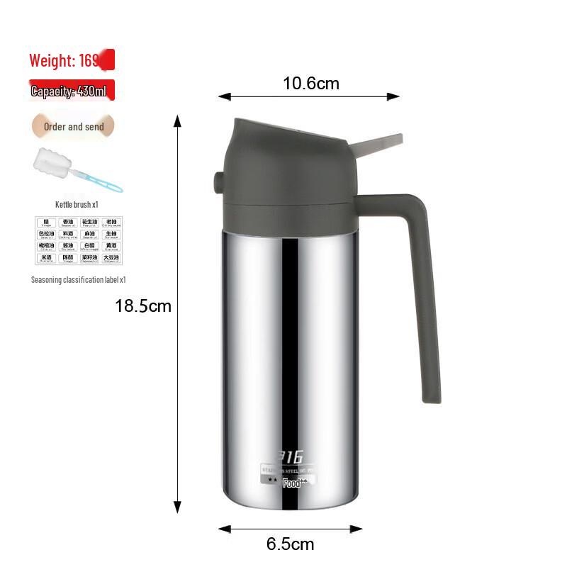 Zhishi Stainless Steel Oil Spray & Pour Dispenser