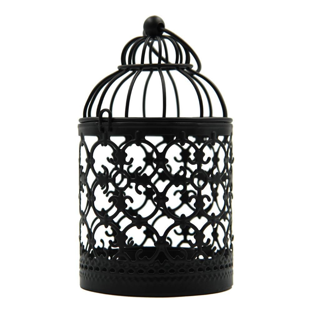 Iron Art Candle Holder Bird Cage Desktop Ornament Craft Wedding Ornament