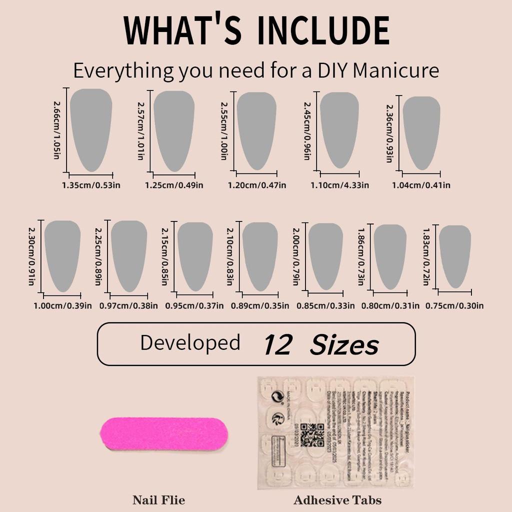 Minimalistische mandelförmige French Edge Aufklebe-Nagelkunstspitzen