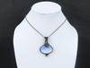Pingente de opala azul Owyhee, pingente de fio de cobre enrolado, pingente de pedra preciosa feito à mão, presente para mãe, pingente de lápis-lazúli, joias de fio de cobre enrolado