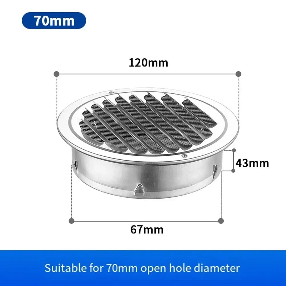 

70-300mm Stainless Steel Wall Ceiling Air Vent Exhaust Hood Ducting Ventilation Waterproof Vents Cap Exhaust Grille Cover