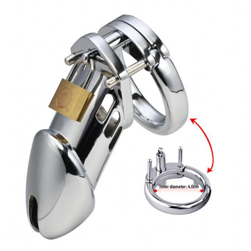 Male Chastity Lock CB6000sm: Metal Birdcage Seminal Vesicle Restraint Sex Toy