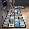 European Style Non-Slip Waterproof Kitchen Floor Mat, Oil-Absorbing and Wash-Free