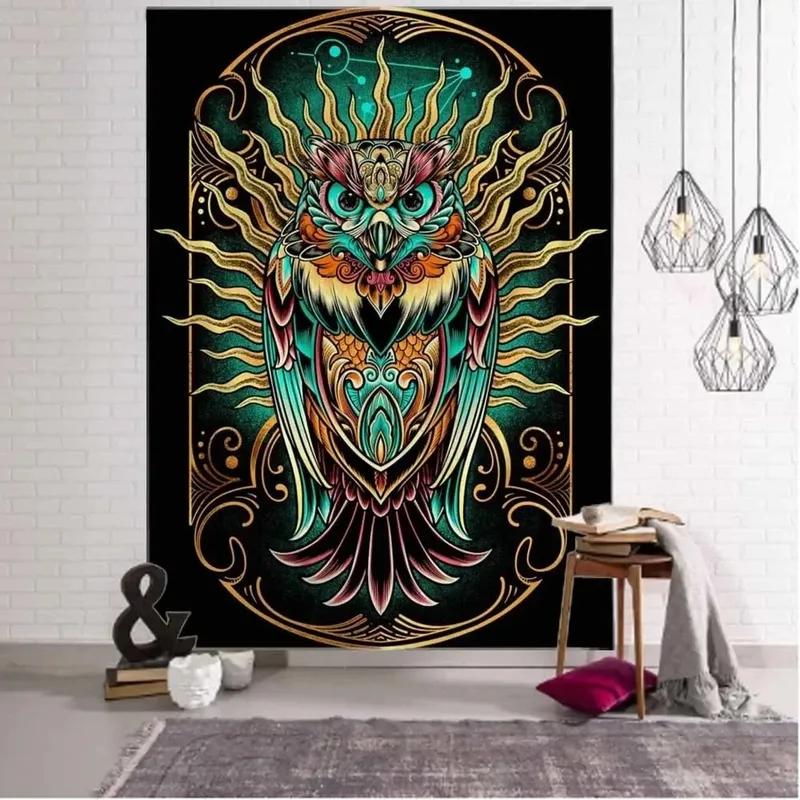 Owl Decorative Tapestry Office Living Room Decor Home Wall Tapestry